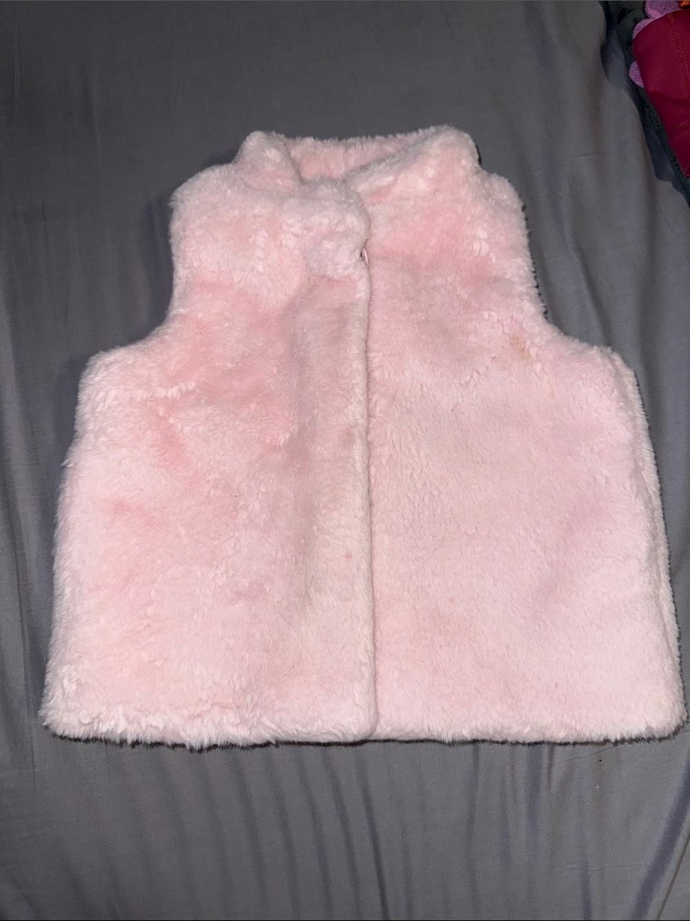 Kids Pink Faux Fur Vest - Brand Unlisted